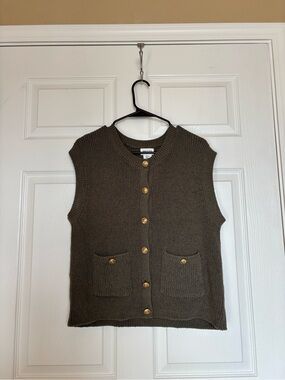 Revolve Song of Style by Aimee Song Olive Green Knit Vest